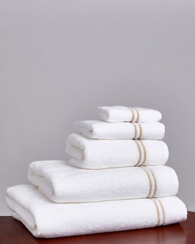 Francis Brennan the Collection Gold Double Stripe Towel
